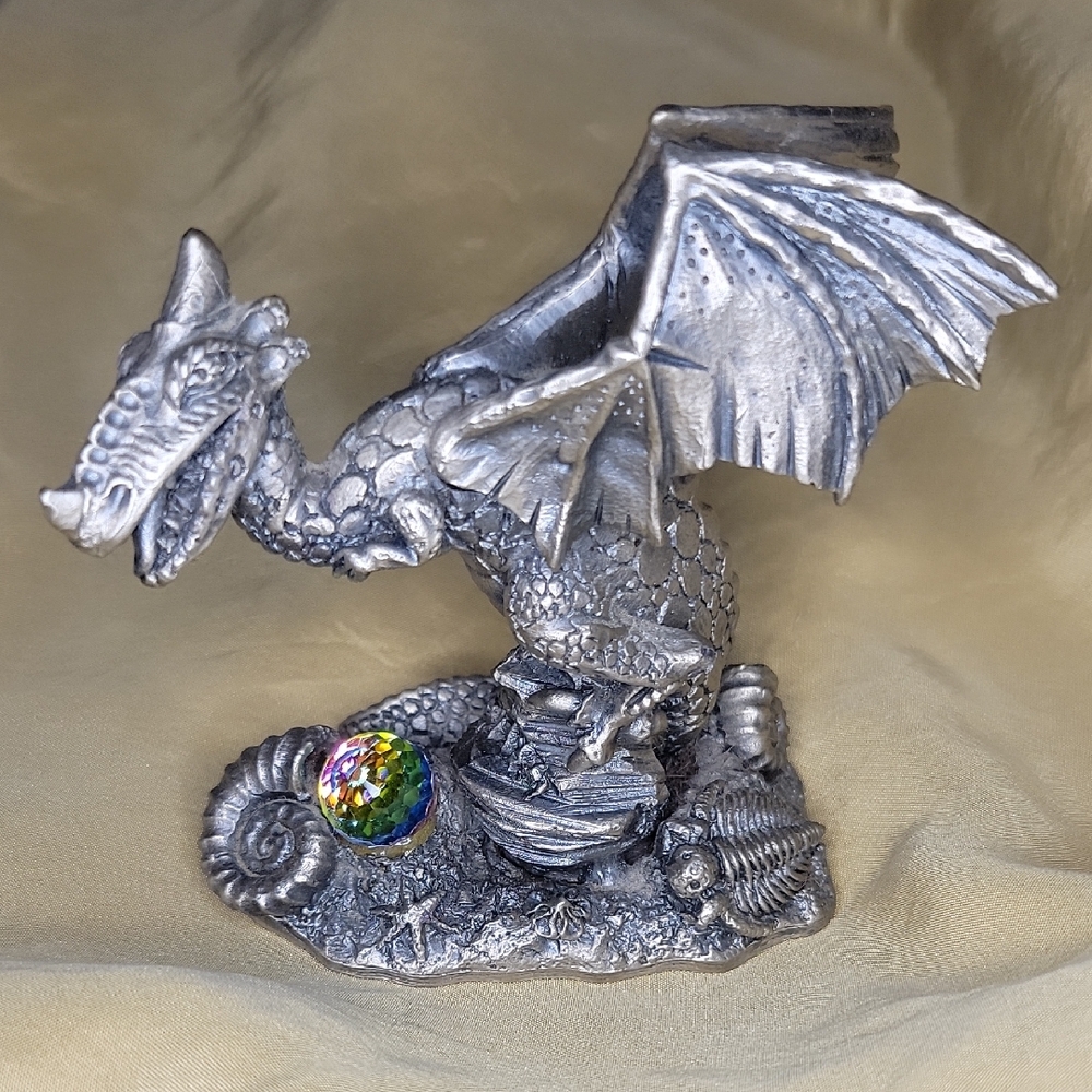 Myth And Magic By Tudor Mint Uk "Dragon Of Pre-History" Pewter Figurine 3084
